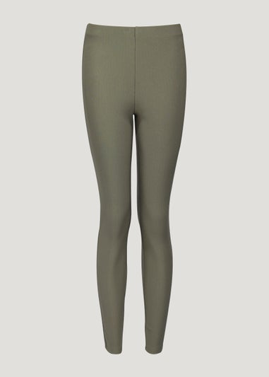 Khaki Ribbed Ottoman Leggings