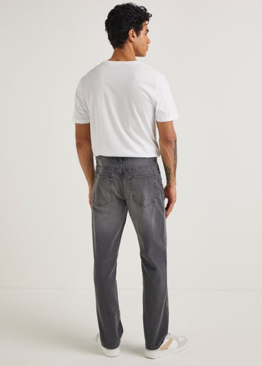 Dark Grey Straight Fit Jeans