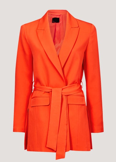 Be Beau Orange Belted Co-Ord Blazer