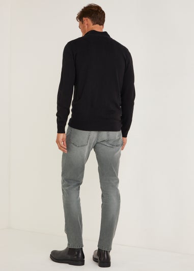 Dark Grey Stretch Slim Fit Jeans