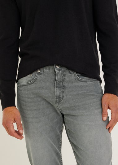 Dark Grey Stretch Slim Fit Jeans