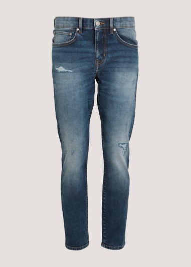 Mid Wash Stretch Super Skinny Jeans