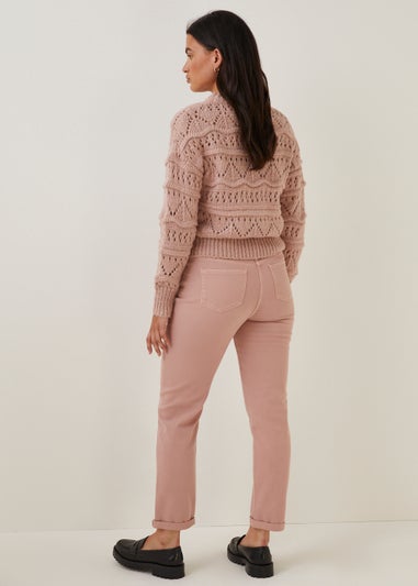 Grace Pink Straight Fit Jeans (Long Length)