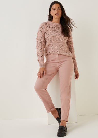 Grace Pink Straight Fit Jeans (Long Length)