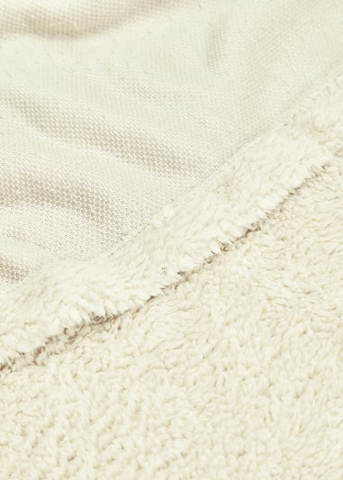 Cream Teddy Fleece Fitted Sheet