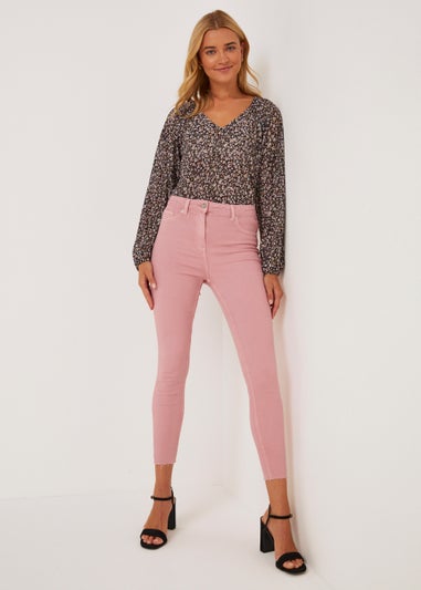 April Pink Ankle Grazer Super Skinny Jeans