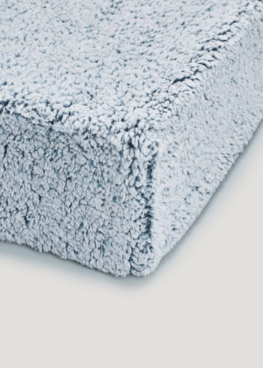 Blue Marl Teddy Fleece Fitted Sheet