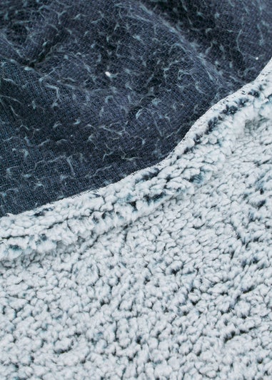Blue Marl Teddy Fleece Fitted Sheet