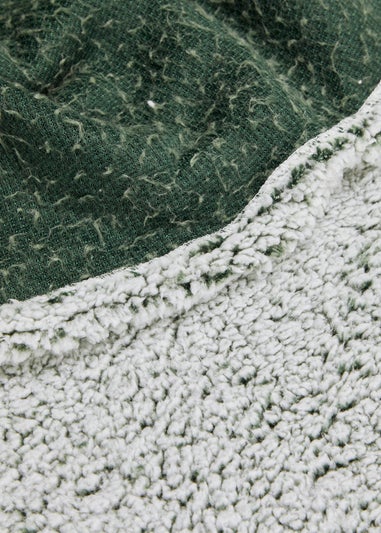 Green Marl Teddy Fleece Fitted Sheet