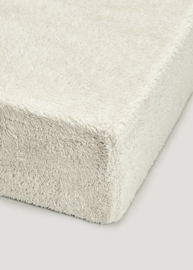 Natural Marl Teddy Fleece Fitted Sheet
