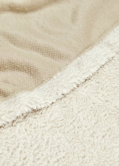 Natural Marl Teddy Fleece Fitted Sheet