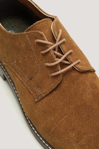 Ginger Leather Suede Derby Shoes