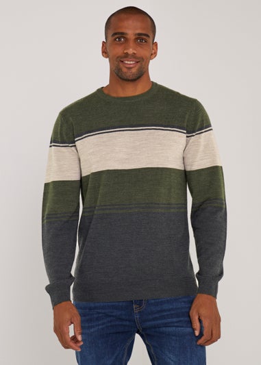 Green Stripe Soft Touch Jumper