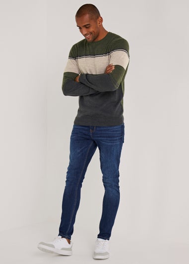 Green Stripe Soft Touch Jumper