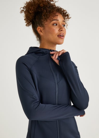 Souluxe Navy Zip Through Hoodie