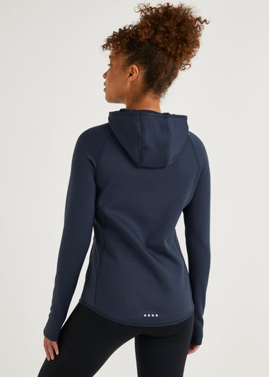 Souluxe Navy Zip Through Hoodie