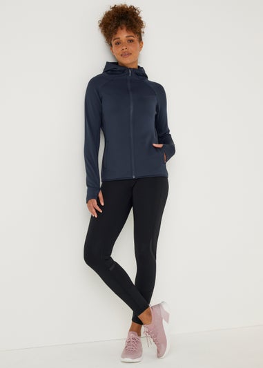Souluxe Navy Zip Through Hoodie