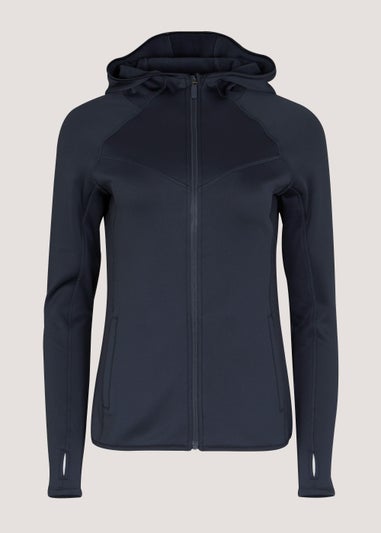 Souluxe Navy Zip Through Hoodie