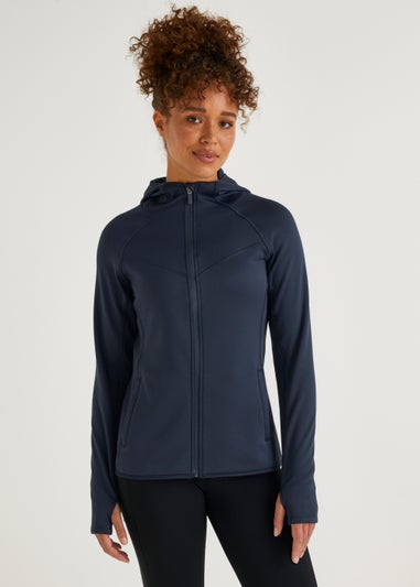 Souluxe Navy Zip Through Hoodie