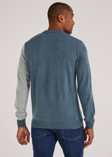Blue Vertical Stripe Soft Touch Jumper
