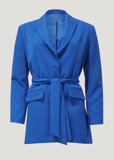 Et Vous Blue Belted Blazer