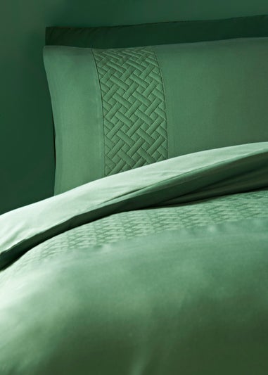 Green Pinsonic Panel Duvet Cover