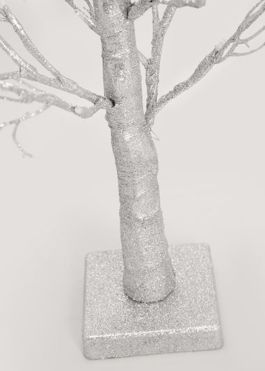 Silver Light Up Tree Decoration (60cm)