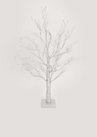 Silver Light Up Tree Decoration (60cm)