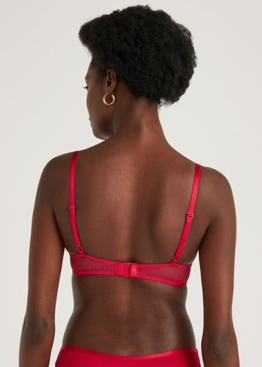 Red Floral Super Enhance Bra