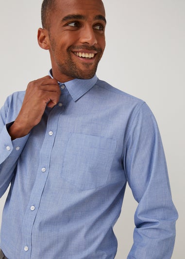 Taylor & Wright Blue Marl Easy Care Regular Fit Shirt