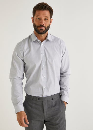 Taylor & Wright Grey Marl Easy Care Slim Fit Shirt