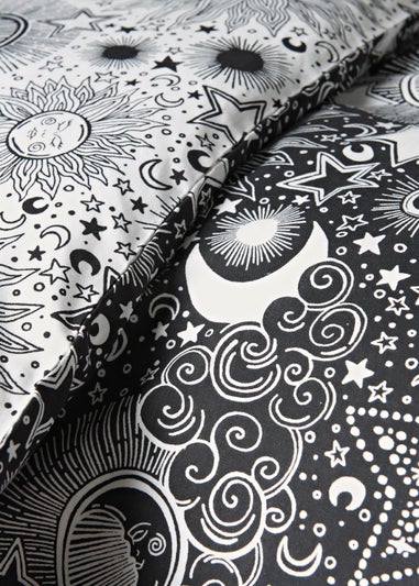 Black Celestial Duvet Cover