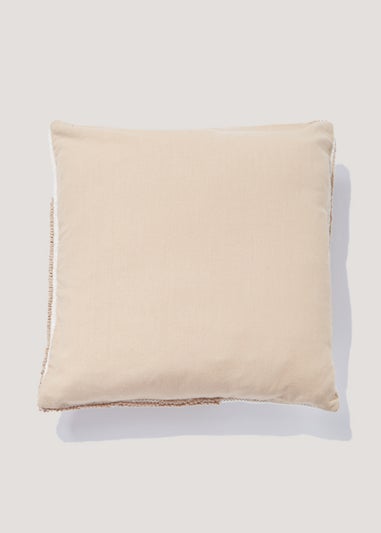 Natural Colour Block Woven Cushion (43cm x 43cm)