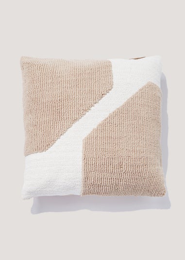 Natural Colour Block Woven Cushion (43cm x 43cm)