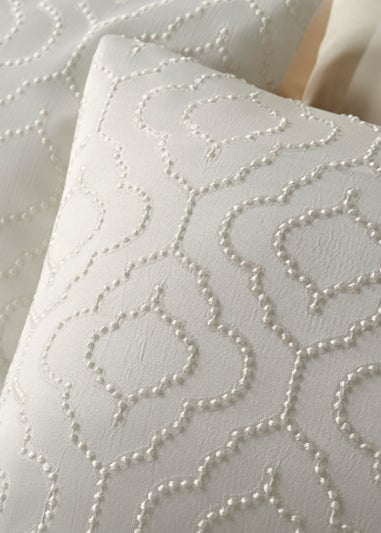 Ivory Jacquard Leaf Duvet Cover