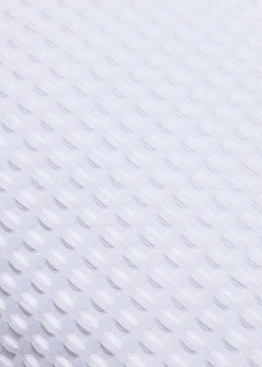 White Waffle Lumbar Cushion (30cm x 70cm)