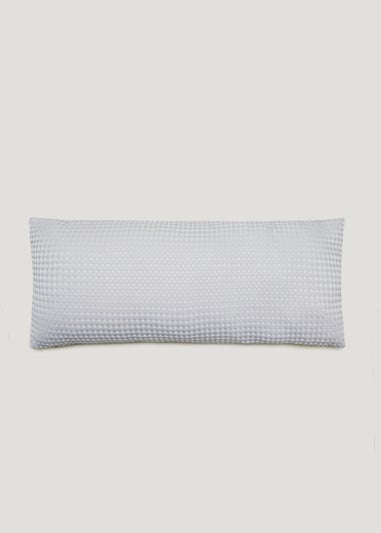 Grey Waffle Lumbar Cushion (30cm x 70cm)