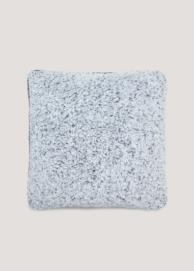 Blue Frosted Teddy Fleece Cushion (43cm x 43cm)
