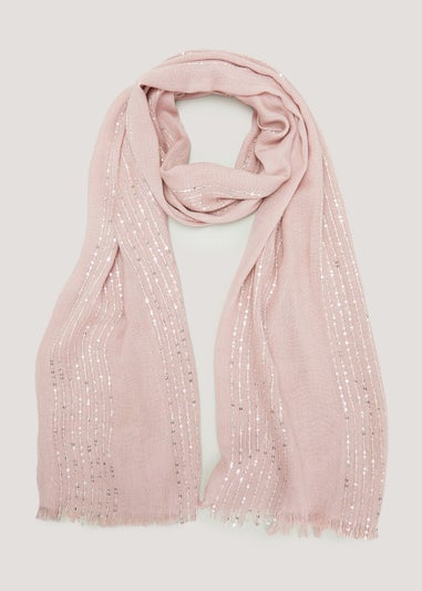 Pink Sequin Scarf