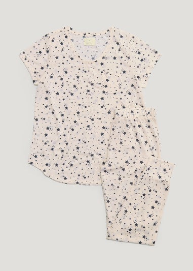 Pink Star Print Pyjama Set