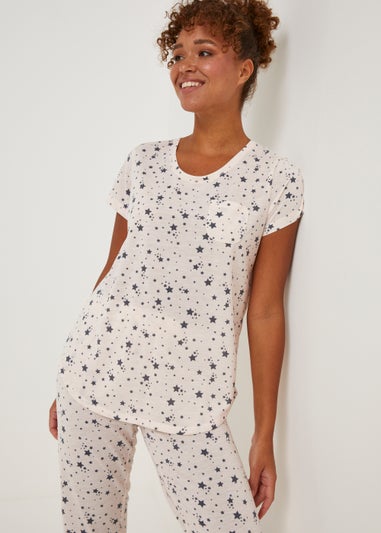Pink Star Print Pyjama Set