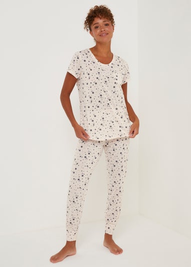 Pink Star Print Pyjama Set