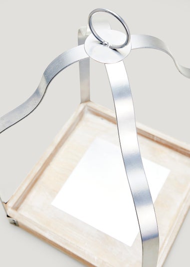 Silver Frame Lantern (16cm x 23cm)