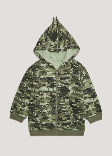 Boys Khaki Camo Dinosaur Borg Coat (9mths-6yrs)