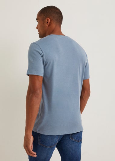 Blue Custom Quality Print T-Shirt