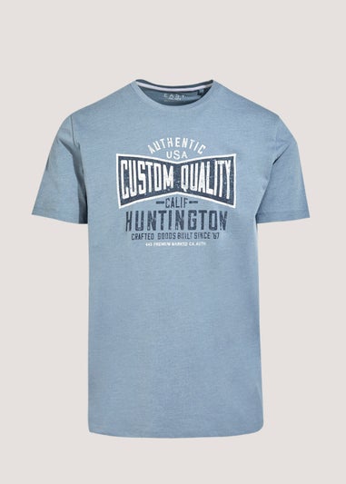 Blue Custom Quality Print T-Shirt