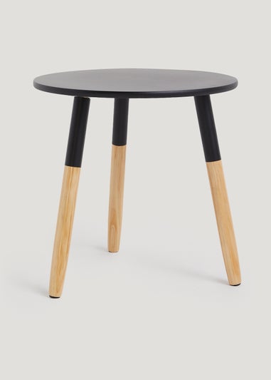 Black Colour Block Side Table (48cm x 48cm)