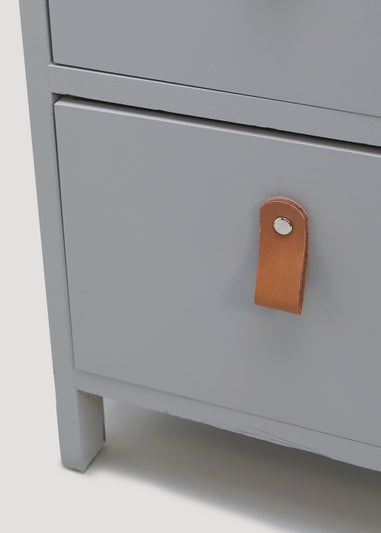 Grey 4 Drawer Unit (29cm x 29cm x 82cm)