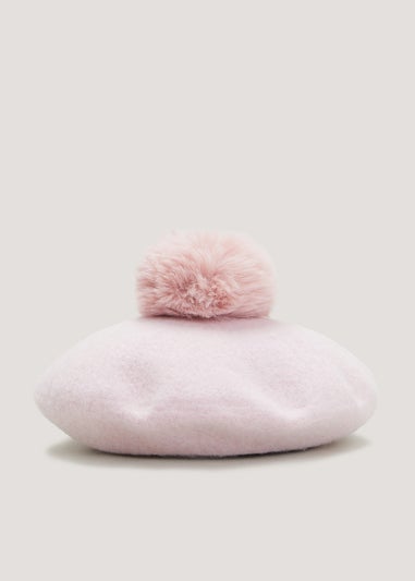 Girls Pink Beret (7-13yrs)