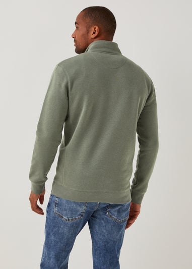 Khaki Essential Half Zip Sweatshirt